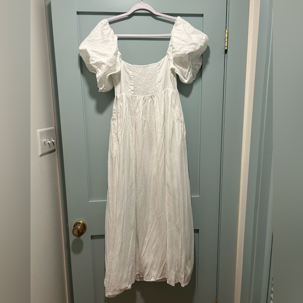 DISSH White Maxi Dress with Puff Sleeves - Picture 4 of 5